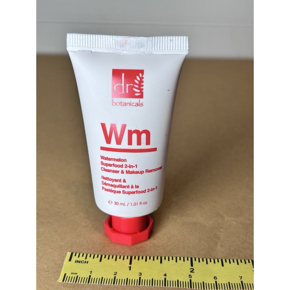 DR BOTANICALS Watermelon Superfood 2 in 1 Cleanser‎ & Makeup Remover, New 1.01oz